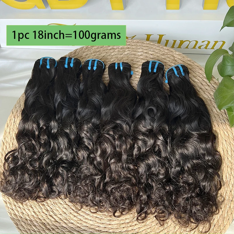 18A 미가공 워터 웨이브 인모 헤어 번들 곱슬머리 엮임 자연 웨이브 생처녀 루즈 딥 웨이브 헤어 번들