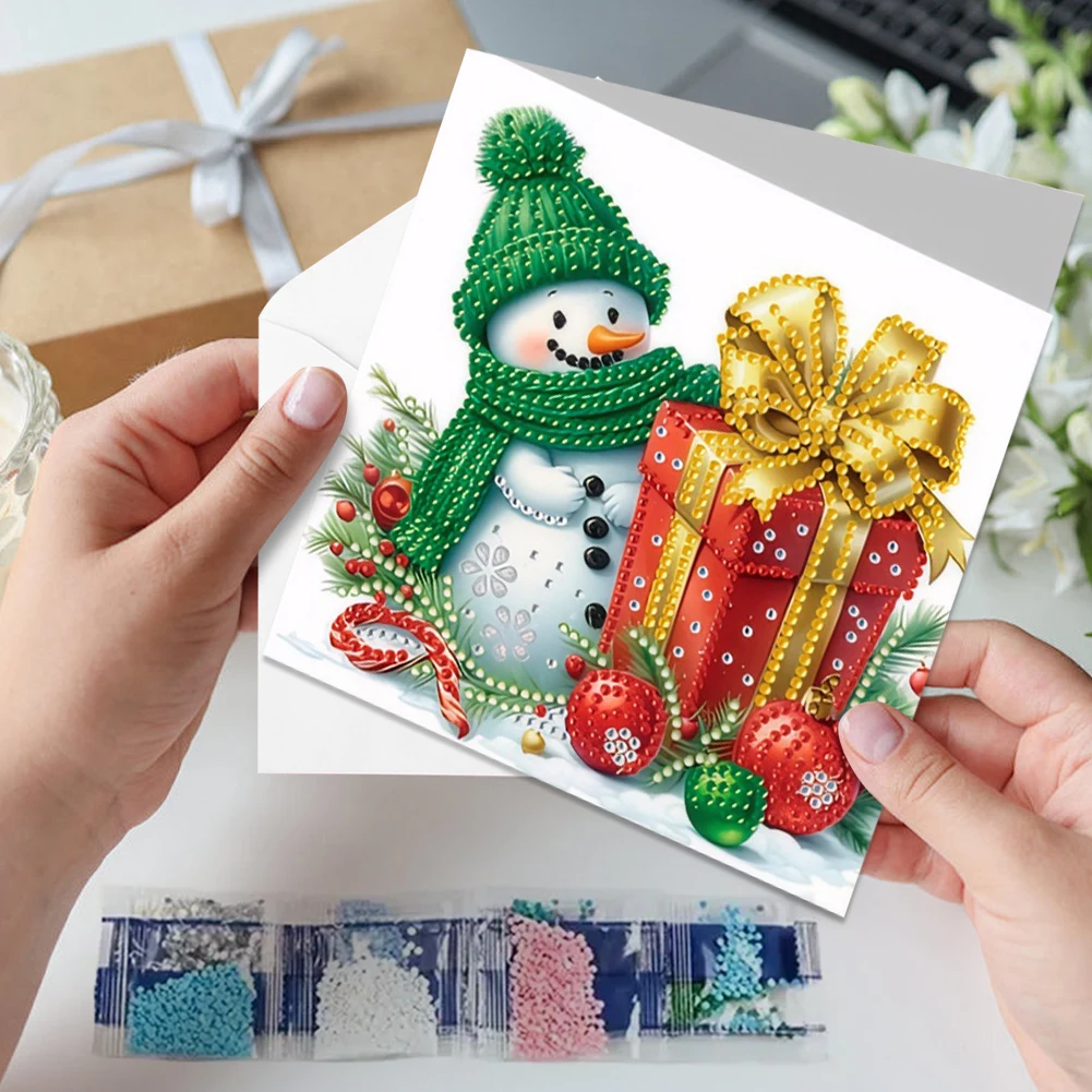 Xmas Resin Art - 12 adet DIY Elmas Sanatı Tebrik