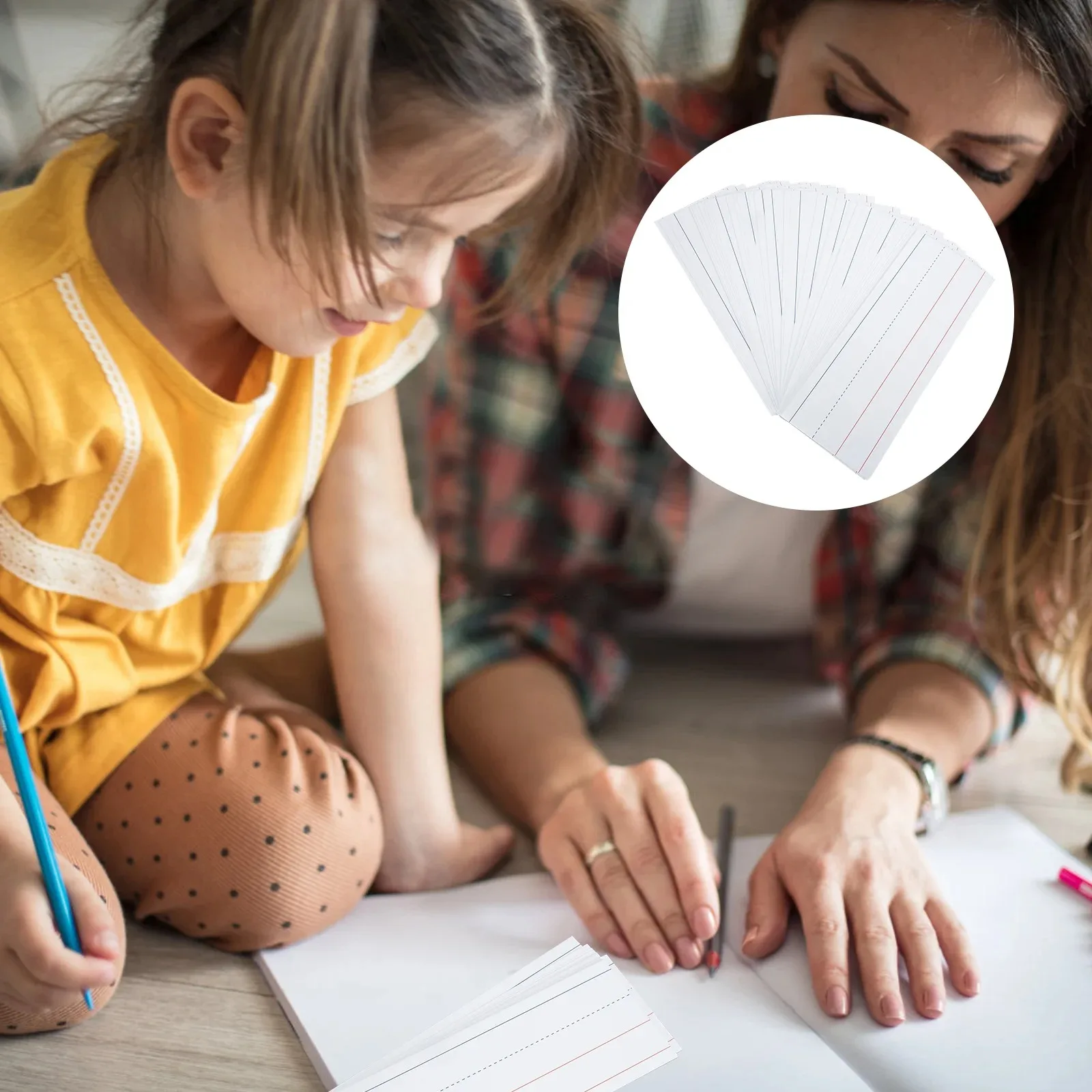 Pizarra blanca magnética de cartón para niños, tiras borrables de papel, 30 piezas