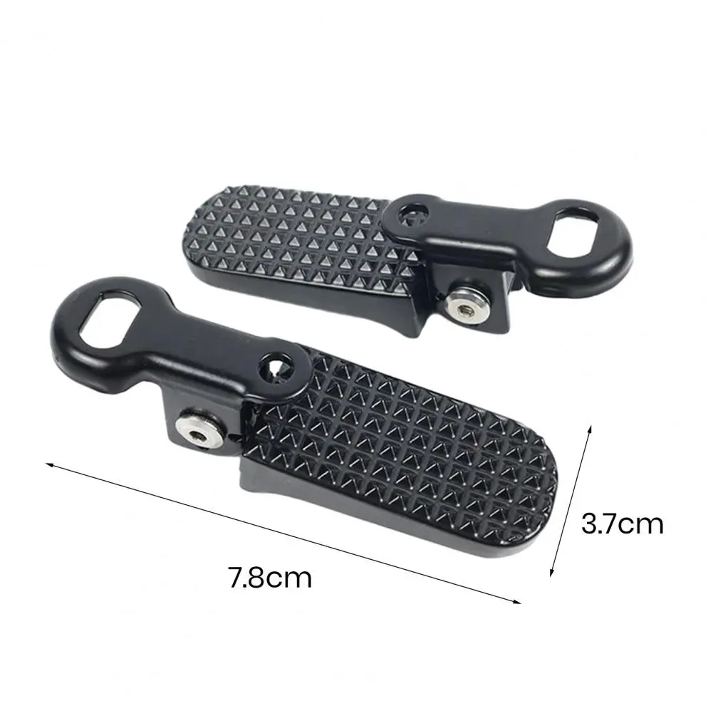 2Pcs Bike Rear Pedals Folding Bike Pegs Aluminum Alloy Non-Slip Bicycle Footrests Quick Release Foot Plates Pedals for E-Bike