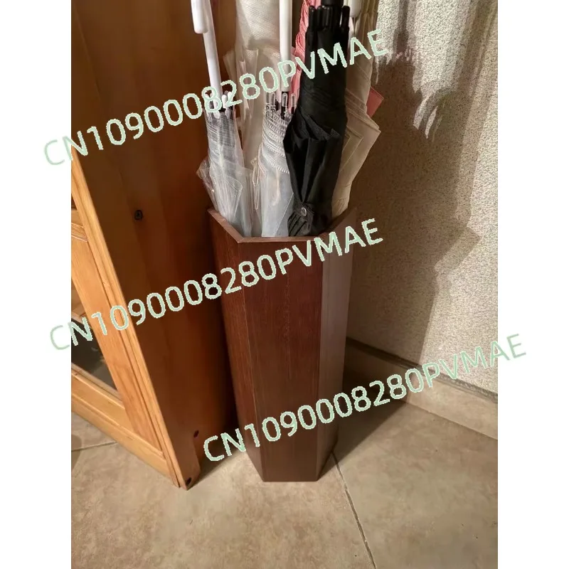 

Подставка для зонтов из цельного дерева в стиле ретро - креативное индивидуальное ведро для хранения зонтов для отеля, гостиной, дома