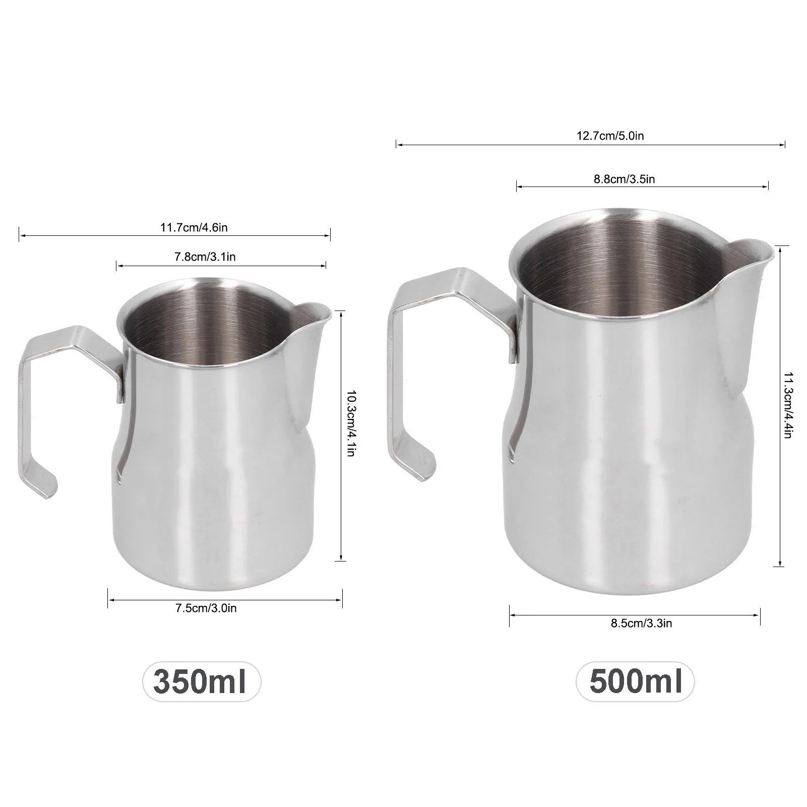 Milk Frothing Jug Milk Frothing Pitcher 304 Stainless Steel Milk Jugs Coffee Frothing Pitchers Latte Art Jug for Making Coffee