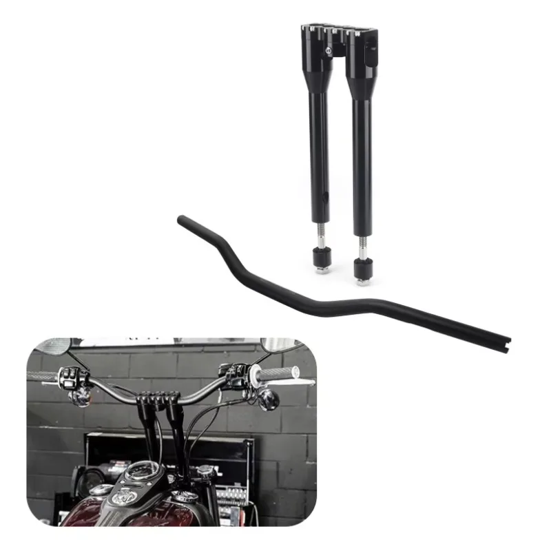 Motorcycle 1-1/8" 28.6mm Handlebar Top Clamp Risers For Harley Dyna Electra Glide Softail Breakout Fat Boy Sportster 1200 883