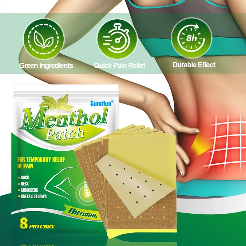 Sumifun 8/24/40Pcs Menthol Patch Arthritis Shoulder Muscle Sprains Cervical Knee Joint Plaster Mint Cooling Pain Relief Sticker