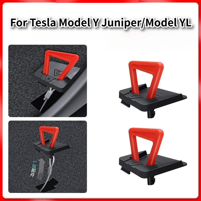 For Tesla Model Y/YL Juniper 2026 Rear Door Emergency Handle Manual Door Release Emergency Safety Pull Rope Car Accessories