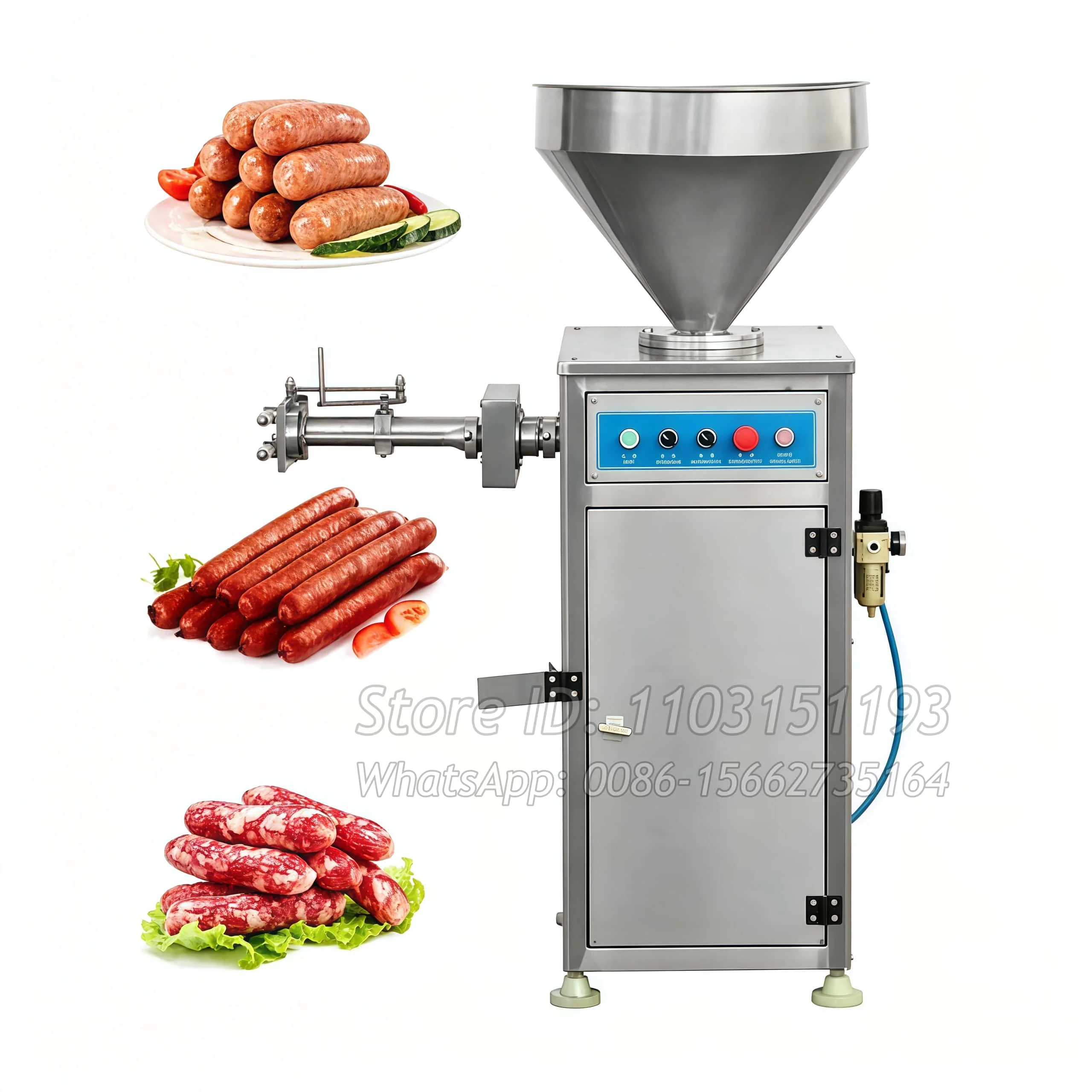Pneumatic Sausage Filler Automatic Commercial Meat Sausage Stuffer Filling Machine Salami Sausage Ham Make Machine With Twister