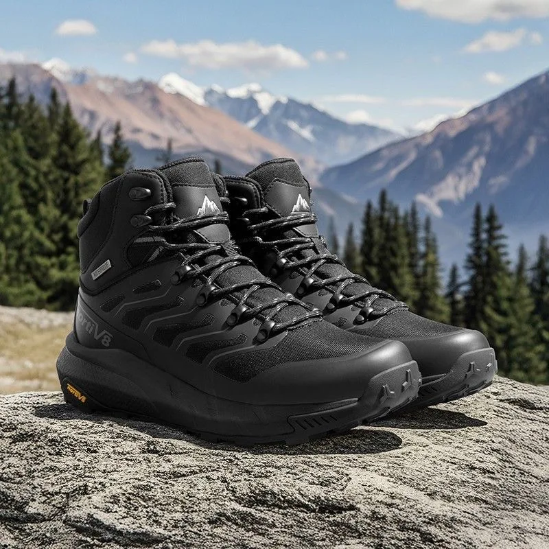 

2025 New Hiking Shoes For Men Rubber Sole Climbing Shoes Mens Luxury Brand Hunting Shoe Man Plus Size 48 Outdoor Boots