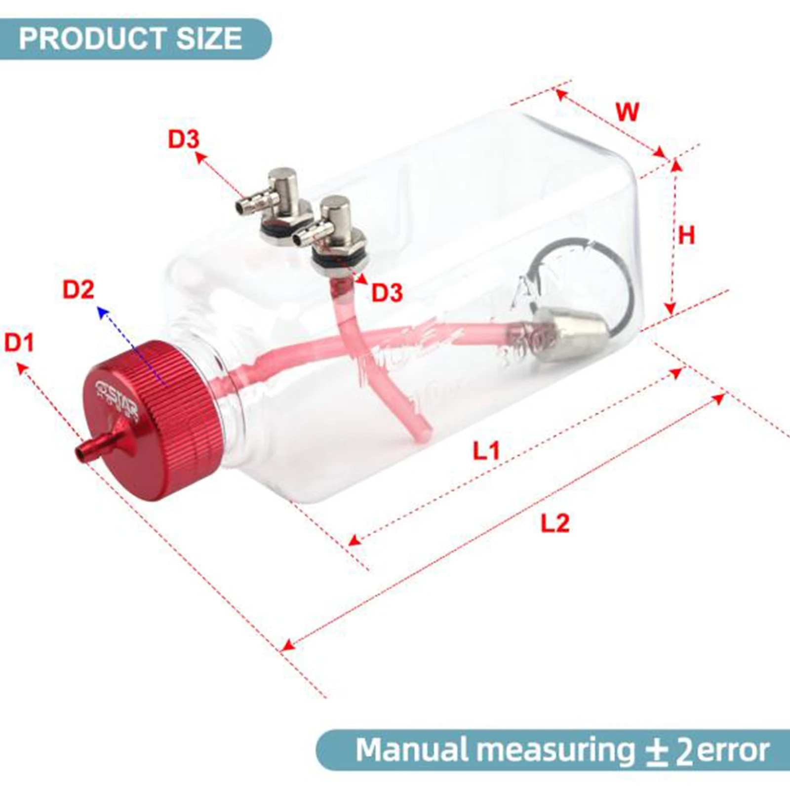 1500ml Transparent Anti-leakage Fuel Tank Oil Box for Gasoline RC Airplane Model accessories for RC aircraft toys 300CC 410CC