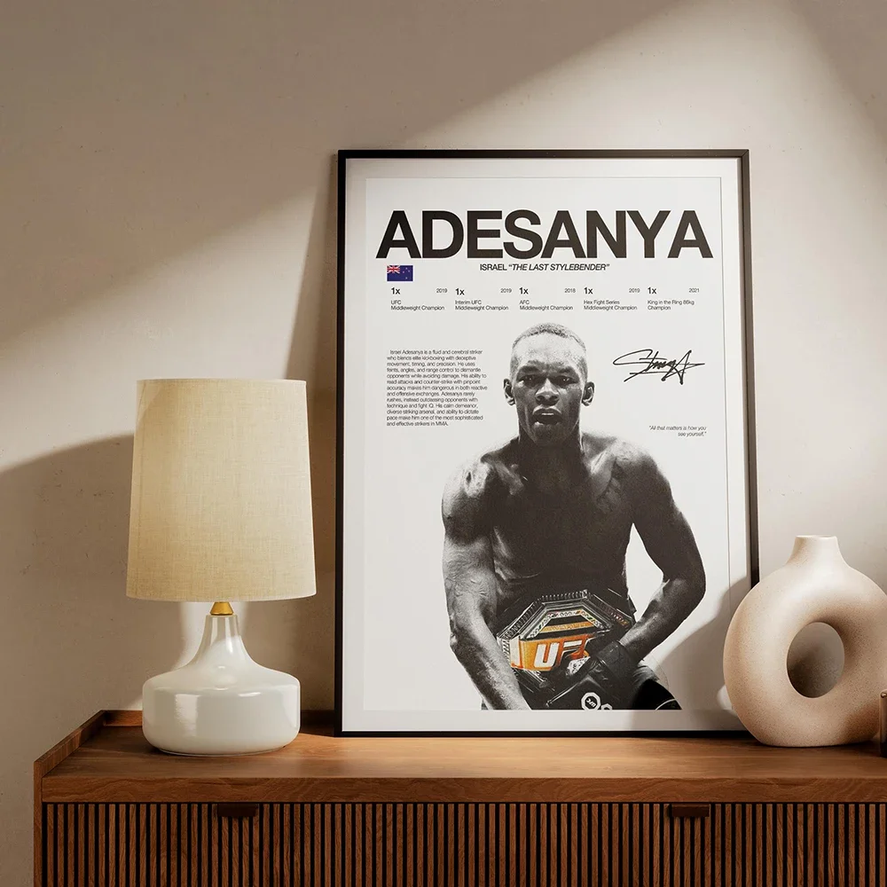 UFC Fighter Legend Boxer Champion Poster Art Prints Canvas Painting Indoor Wall Art Home Decor Mma Enthusiasts Gift High Quality