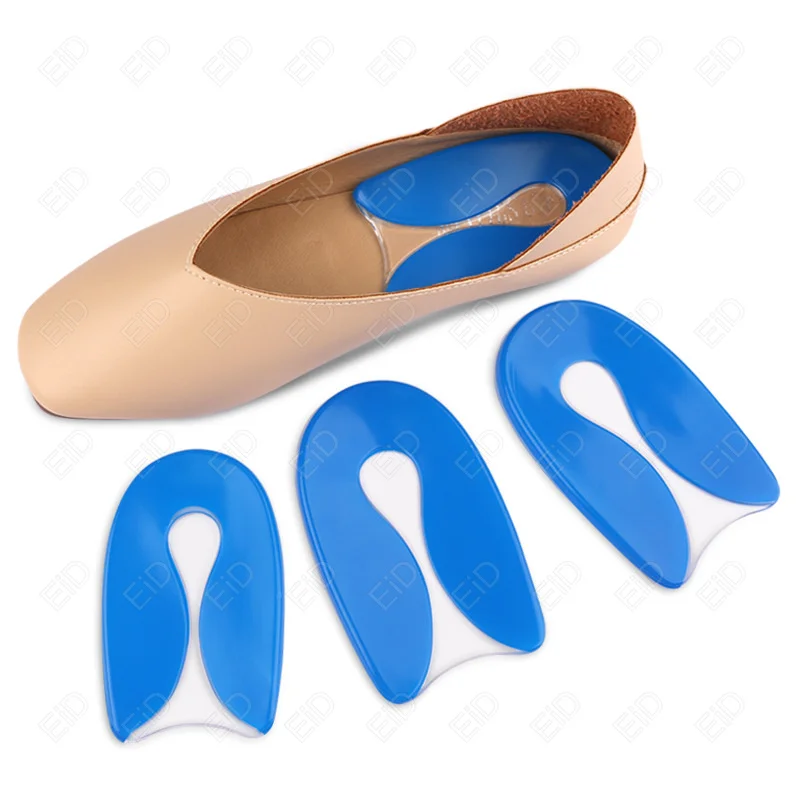 EiD Silicone Gel Insoles Heel Cushion Soles Relieve Foot Pain Plantar Fasciitis Protectors Heel stability Spur Support Shoe Pad