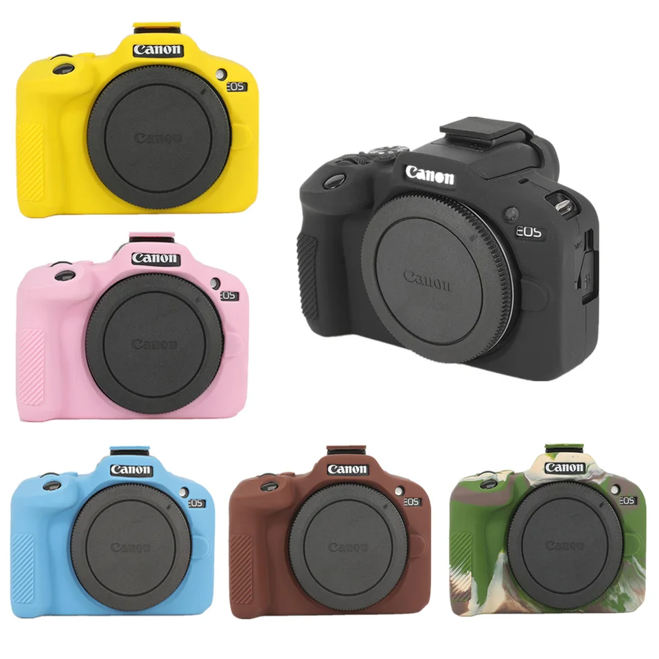 Custodia In Silicone Gel Per Canon EOS R100 – Protezione Leggera E Antiscivolo Per Viaggi E Uso Quotidiano, Nero