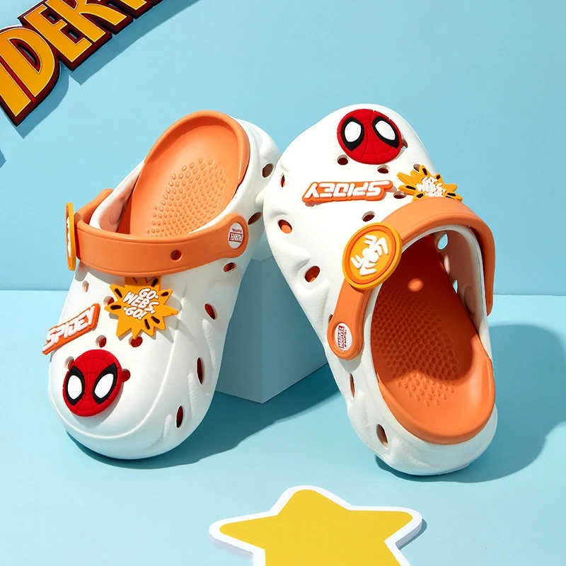 Fashion Kids Summer Slippers Home Shoes Baby Boys Girls Cartoon Spiderman Sandals Toddler Indoor Outdoor Children Beach Shoes