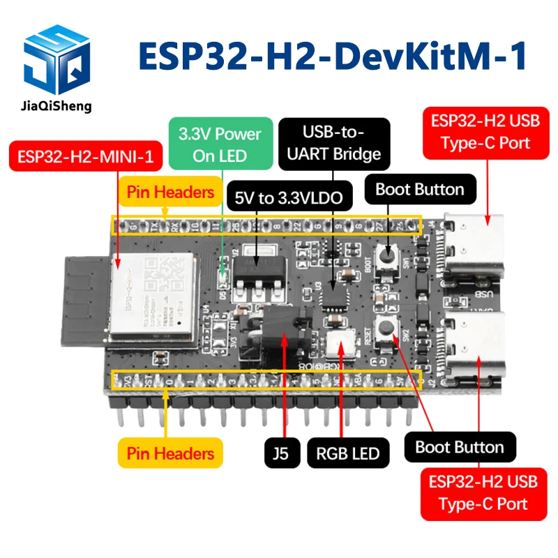 Arduino用Bluetooth ESP32-H2-DevKitM,wifi,Bluetooth,U2シリーズ,zigbee ble ESP32-H2 ESP32-H2-DevKitM-1-N4 ESP32-H2-MINI-1