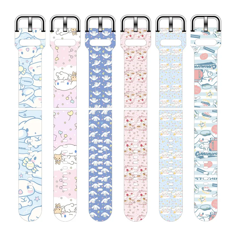 Sanrio Cinnamoroll Cartoon 20mm 22mm Silicone Strap For Samsung Galaxy Watch Amazfit Bracelet For Huawei GT2 Pro Smartwatch