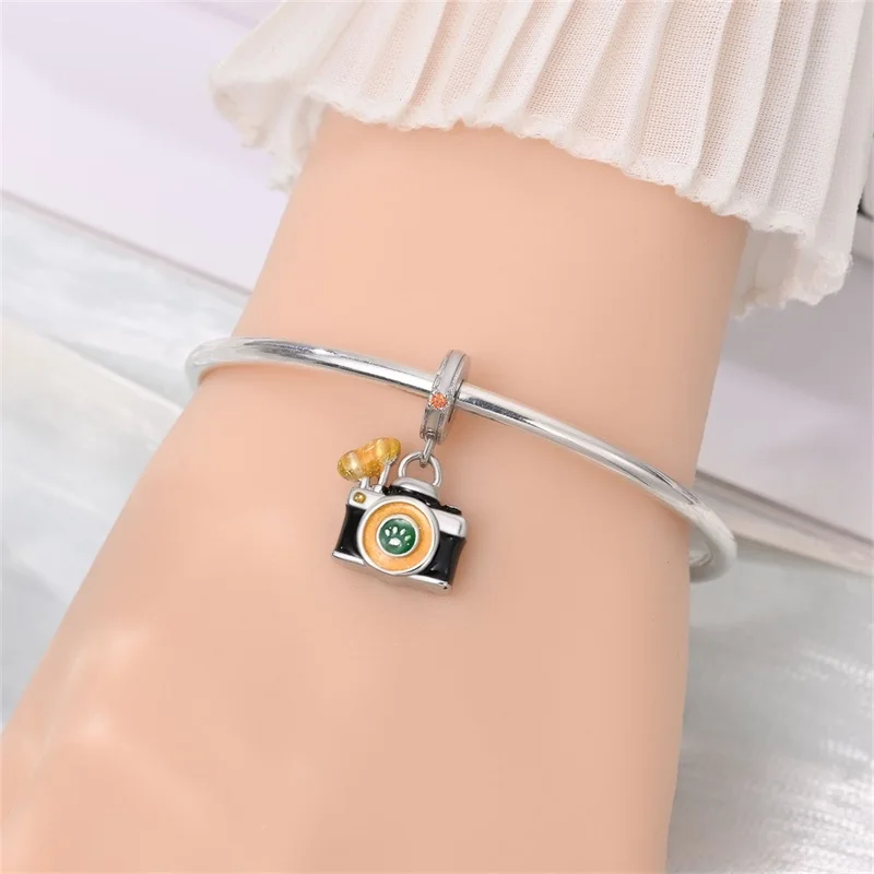 925 Sterling Silver Adventurer Camera Charms Pendant Fit Original Bracelet DIY Women Wedding Jewelry Gift
