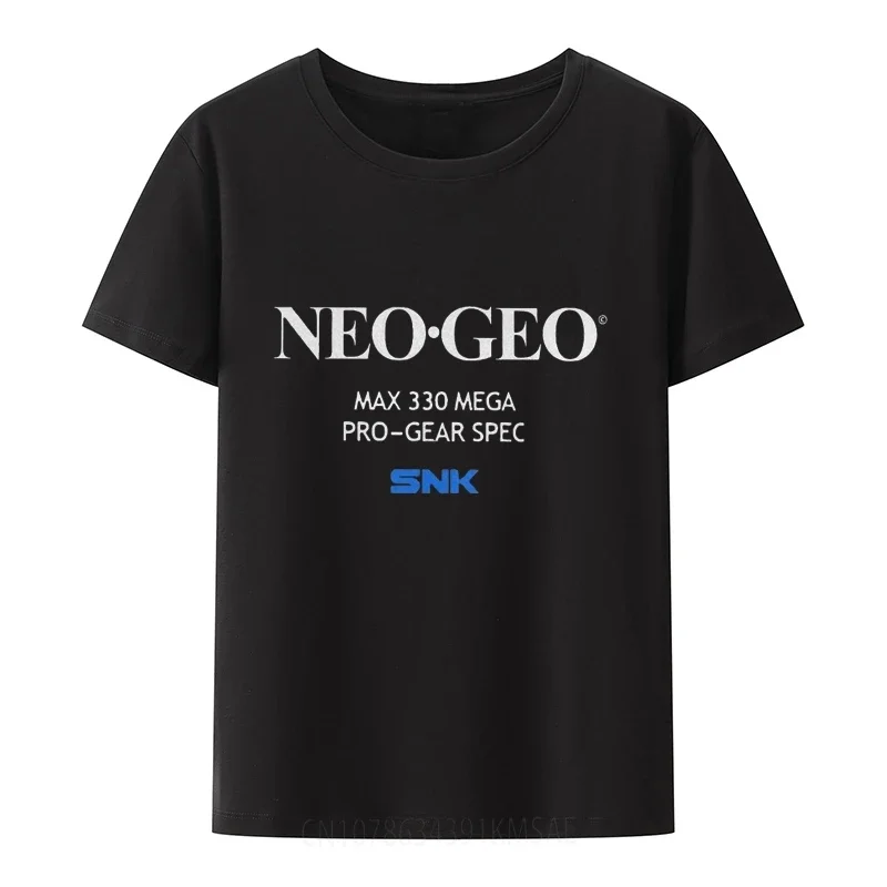 Fatal Fury Neo Geo Startup Screen Print Tshirt Men Round Collar Mdal T Shirt Short Sleeve Tee Shirt for Women Funny Short Sleeve