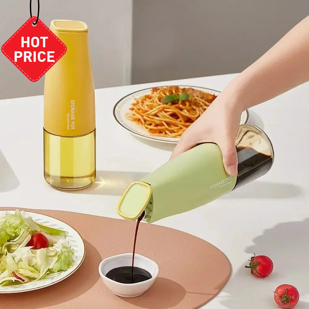 

Стеклянная бутылка для масла на 500 мл, автоматическая крышка и герметичный дозатор оливкового масла, кемпинг, барбекю, контейнер для соевого соуса, горшок, банка, бутылка