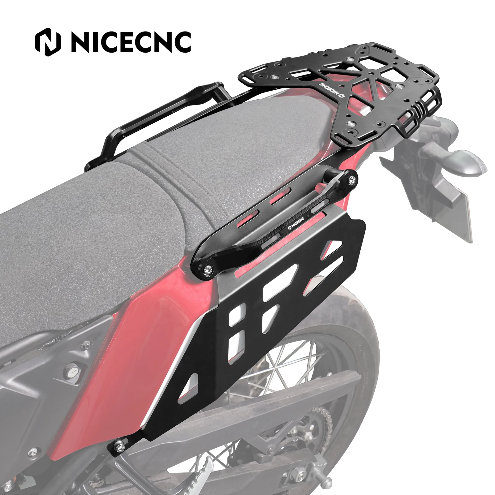 For 2019-2024 Yamaha Tenere 700 XTZ700 Rear Luggage Rack Motorcycle Saddlebag Side Carrier Brackets Grab Handles