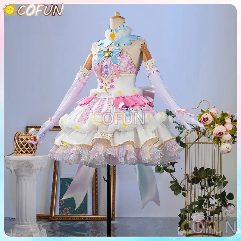 COFUN [Customized] Aikatsu! Series Hoshimiya Ichigo Shining Declara Cosplay Costume Game Anime Uniform Hallowen Play Role Clothe