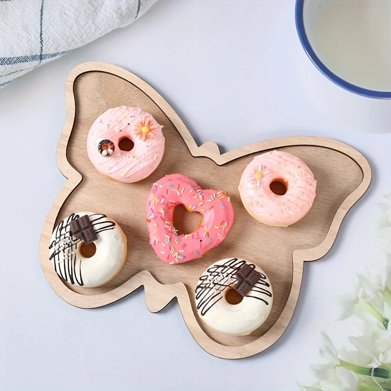 1pc butterfly wooden tray, table decor for wedding, baby shower, birthday & bridal shower