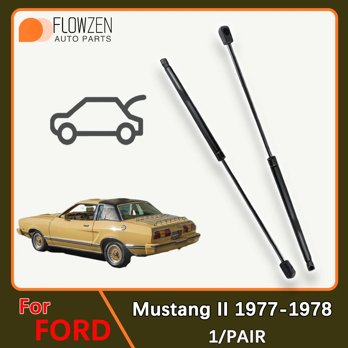 

Газовые стойки багажника, пружинная планка для Ford Mustang II 1977-1978, задняя амортизационная стойка, прижимная штанга OE SG314006 4403 819-5202 95062