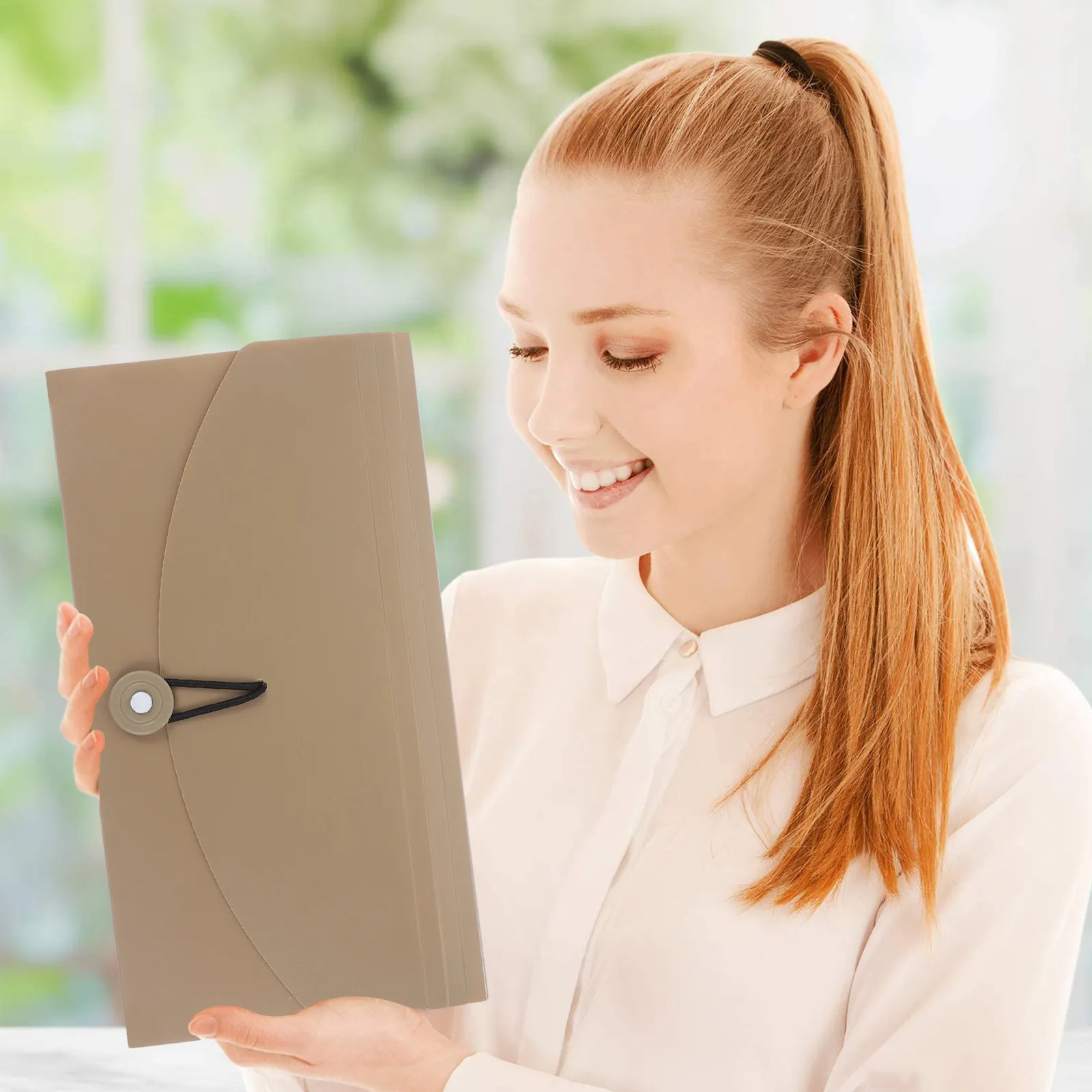 

13 Pockets Accordion File Organizer Portable Expandable File Folder with Colored Labels for Document Filing and Storage