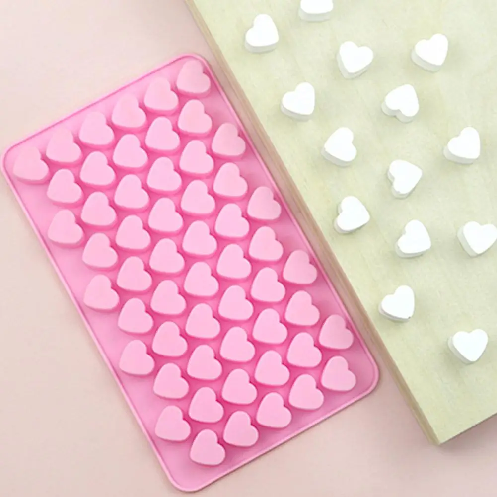 Compartment Heart Silicone Candle Mold Valentine's Day Candles Making Kit DIY Love Cake Chocolate Baking Mould Cake Decorating