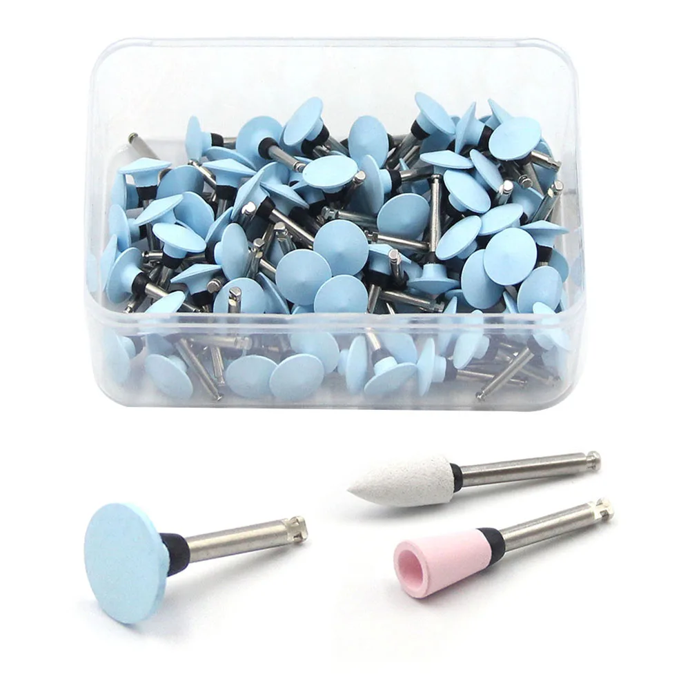 24pcs Dental Silicone Grinding Head Twin-Color 135 ℃ Autoclave More Elastic Stronger Cutting Force Dentistry Tool Lab Materials