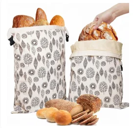 Wiederverwendbare Sauerteigbrot-Beutel aus Bienenwachs, Große Aufbewahrungsbeutel für Hausgemachtes Brot, Lebensmittelechte Baumwoll-Bienenwachs-Beutel