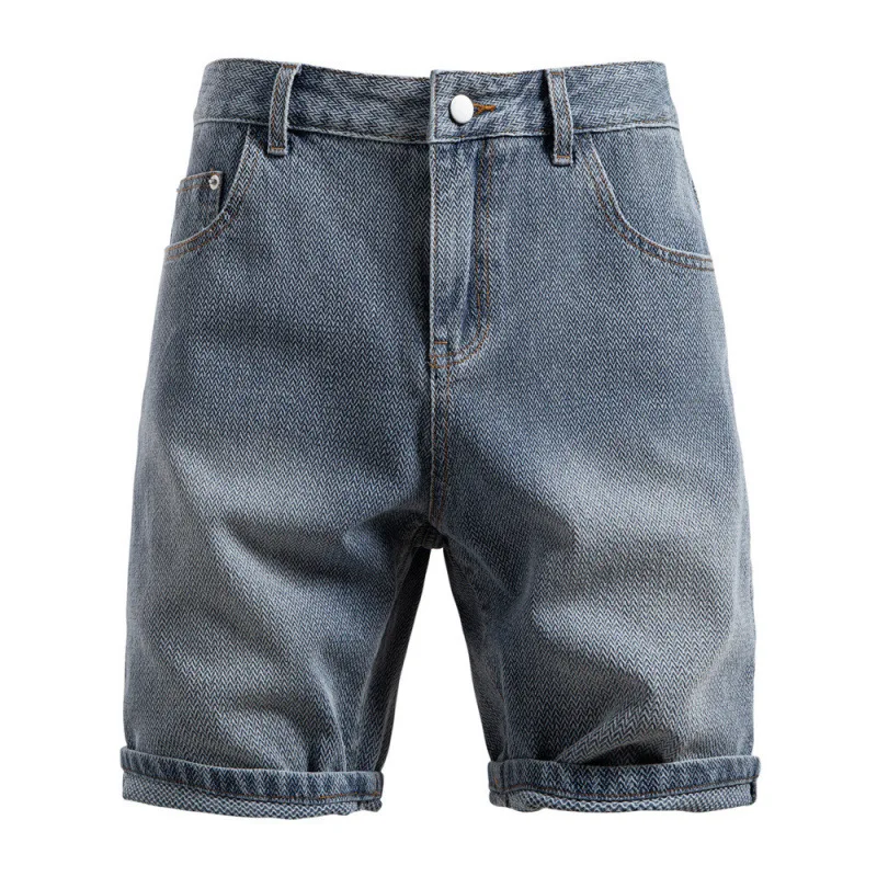 

Summer New Starry Pattern Shorts Men Retro Straight Five-Point Shorts Men'S Shorts