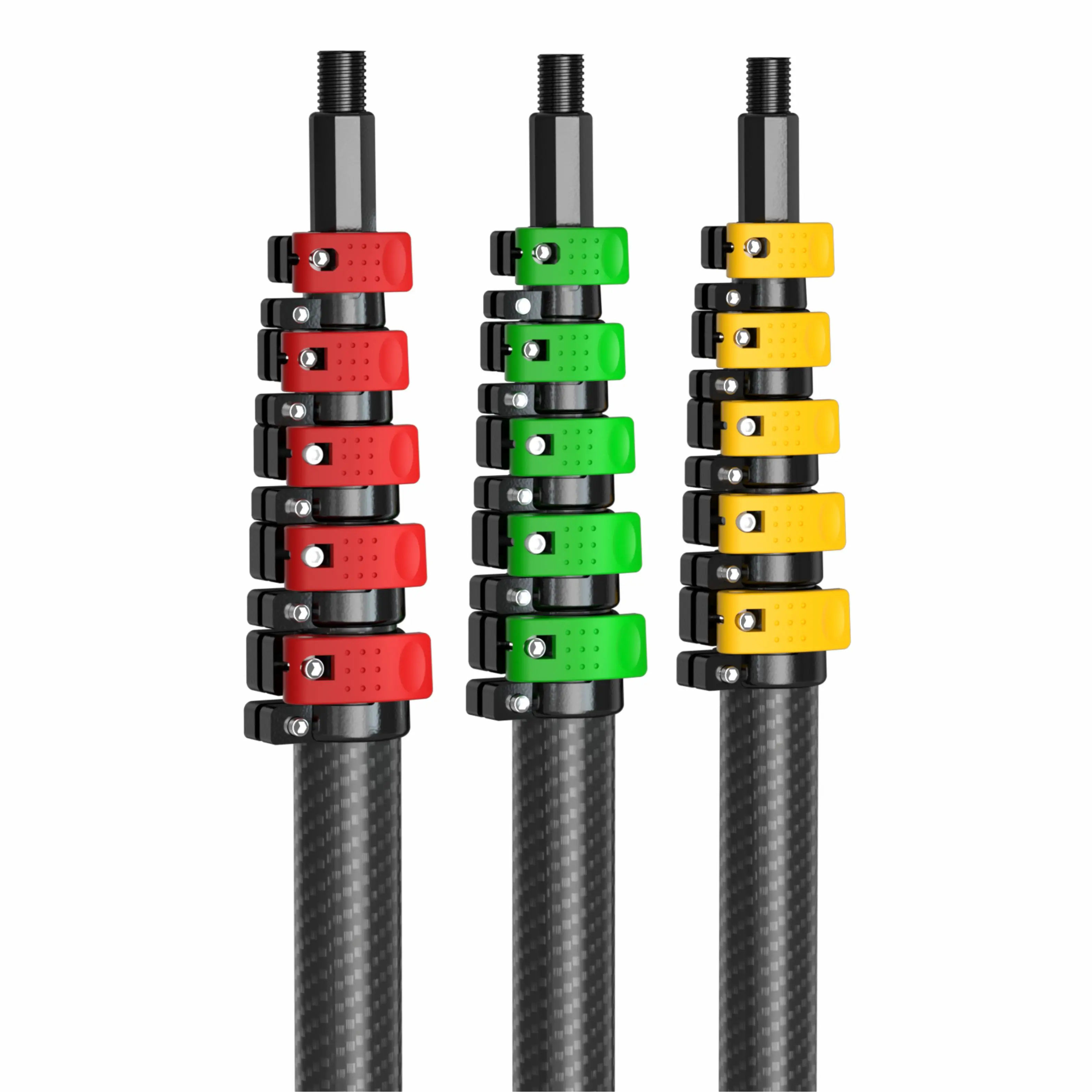 3K 100% 카본 파이버 텔레스코픽 폴 메탈 창문 청소 도구