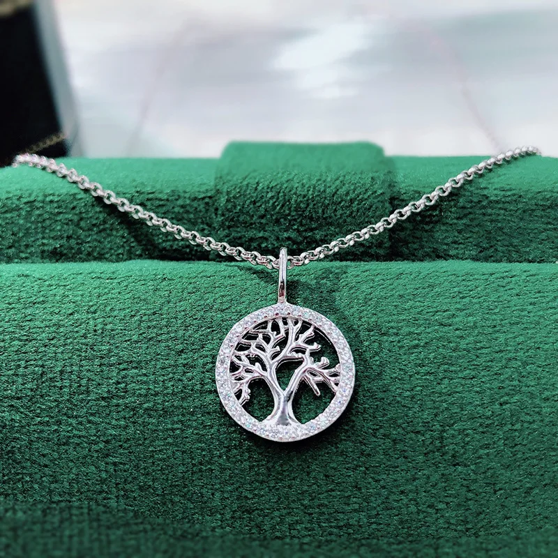 Jewelry New Necklace S925 Silver Life Tree Necklace Female Fate Tree Collar Chain Small Fresh Pendant Female