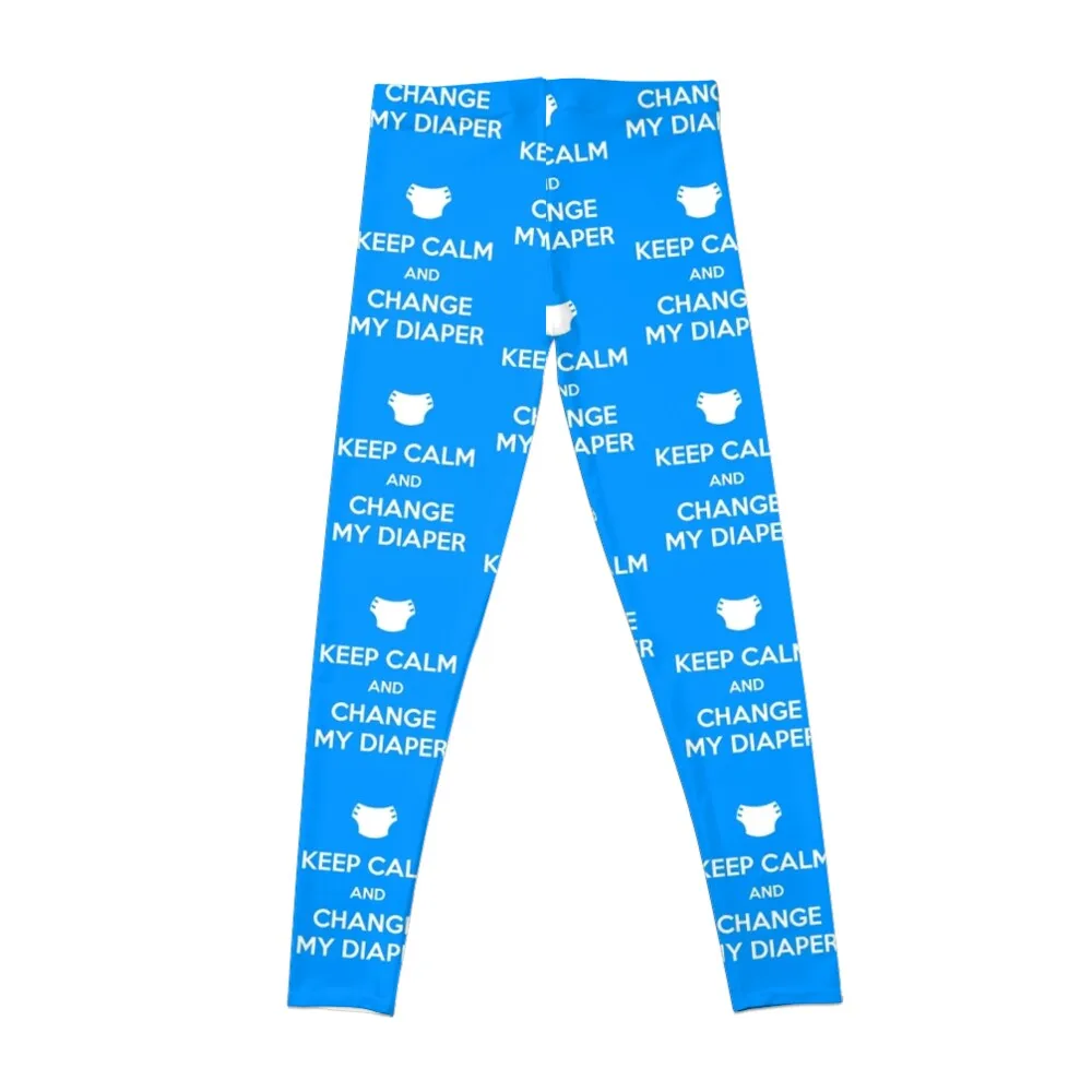 Keep calm and change my diaper Leggings exercise clothing for trousers Womens Leggings