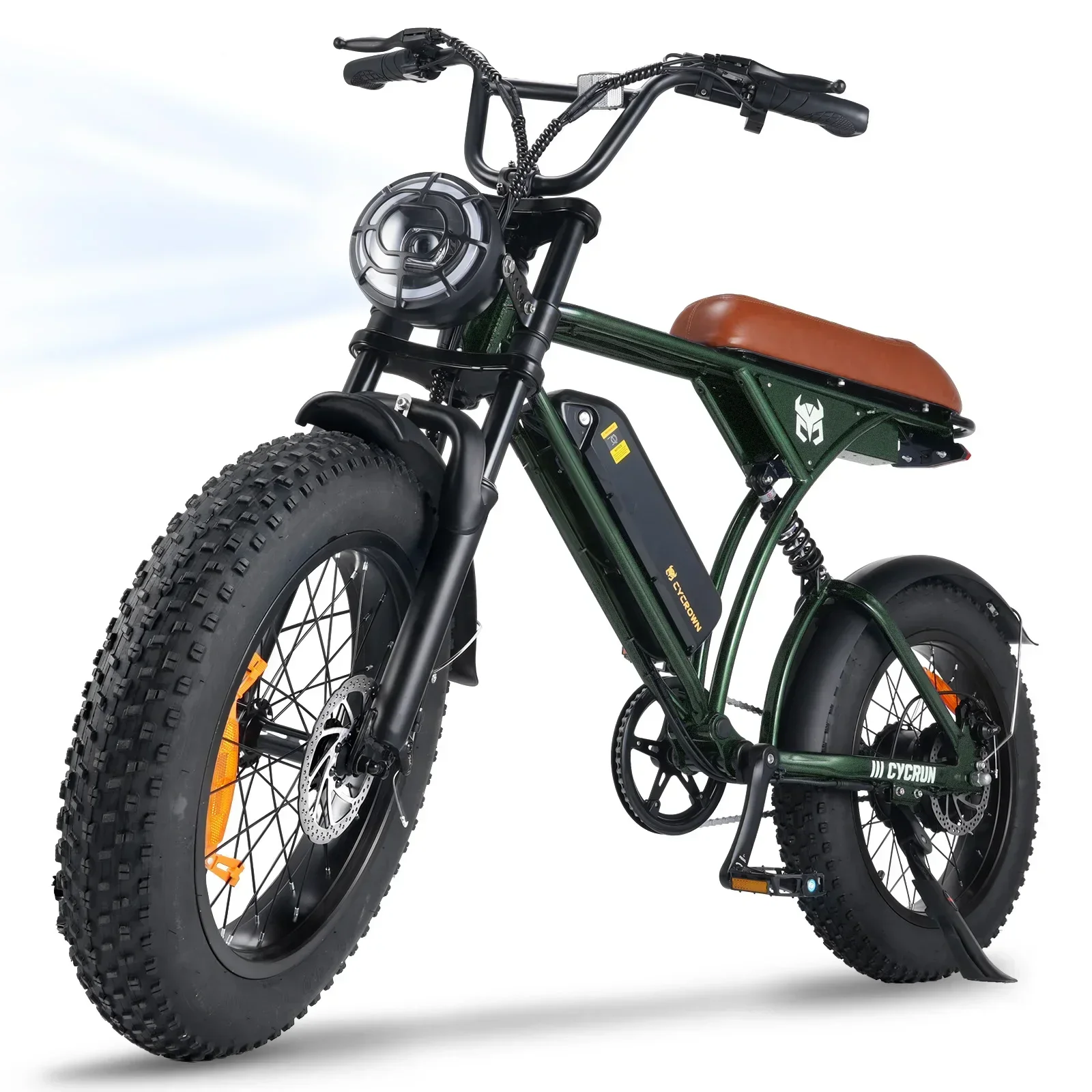 

Cycrown RUN 36V 10.4Ah dual battery 750W motor electric bicycle adult E-bicycle 20-inch fat tire off-road E-Mountain bike