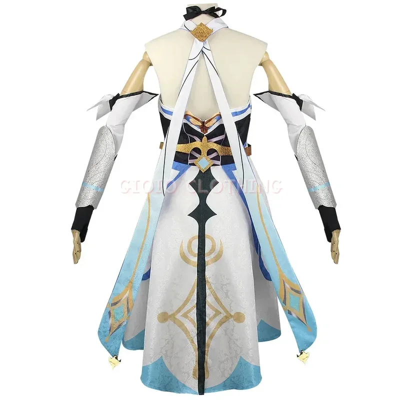Genshin Impact Lumine Costume Cosplay Parrucca uniforme di carnevale per adulti Anime Costumi per feste di Halloween Gioco per donne in maschera