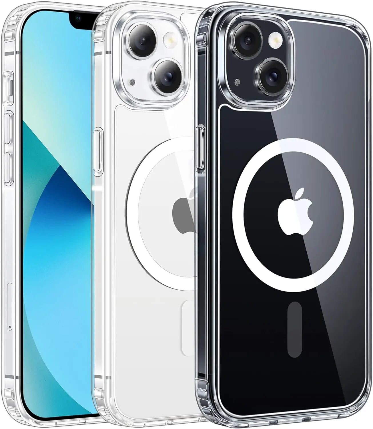 Transparant magnetisch hoesje voor iPhone 17 16 Pro Max 15 14 Plus Draadloos opladen Cover 13 12 Mini 17 Air Magsafe beschermhoes