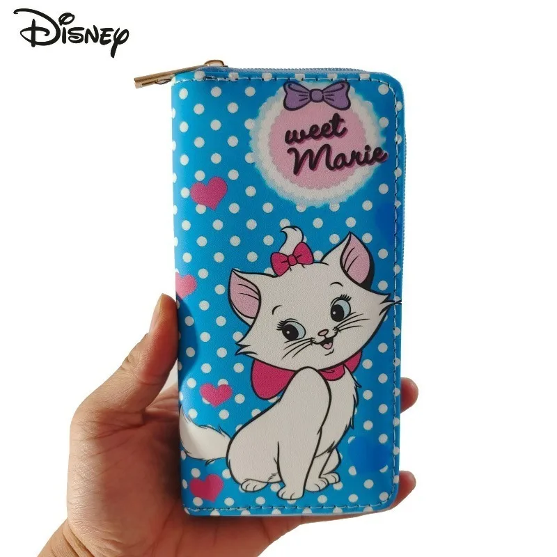 Disney Mary Cat 2025 New Women's Long Wallet Fashionable and High-quality Women's Card Bag Storage Cartoon Versatile Zero Wallet