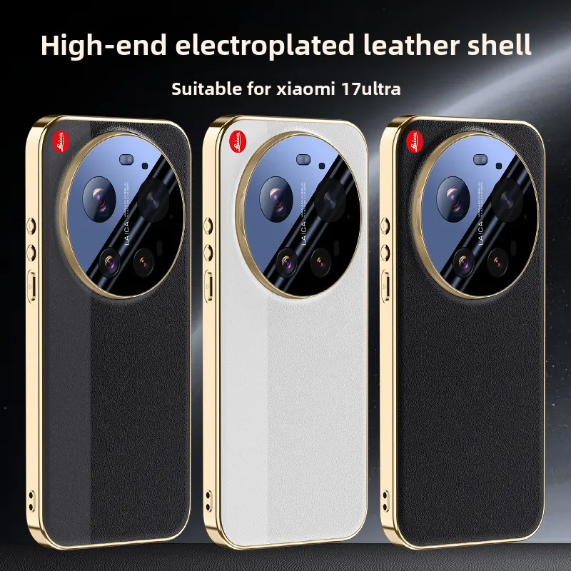 Für Xiaomi 17 Ultra Fall Neue High-End Galvani Leder Volle Abdeckung Objektiv PC Abdeckung Für XiaoMi 17 Ultra stoßfest Funda