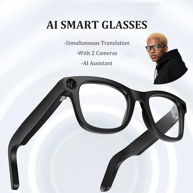 

New Arrivals 2025 Ai Smart Camera Glasses with Chat Gpt, Ar Smart Glass Film with 800W Pixel Camera, Listen to Music Answer Call