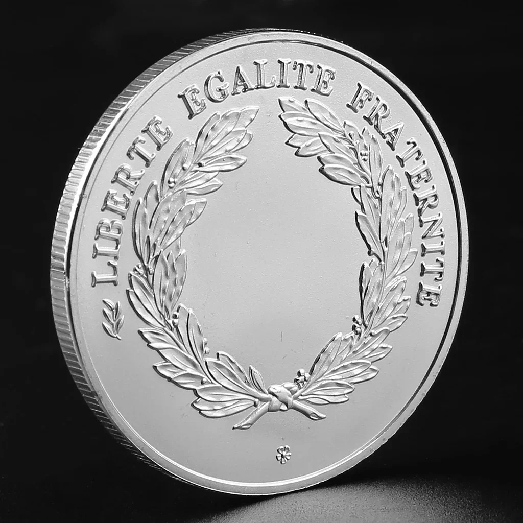 Republique Francaise Silvery Plated Souvenir Coin Liberte Egalite Fraternite Victoria Collection Gift  Collectible Coin