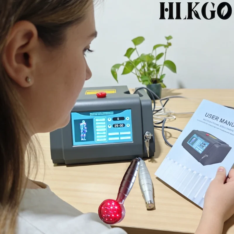 

Холодный лазер HLKGO 1055 мВт 650 нм 808 нм для снятия боли в плечах, профессиональная физиотерапия LLLT, лечение травм, восстановление при болях в спине, шее, коленях