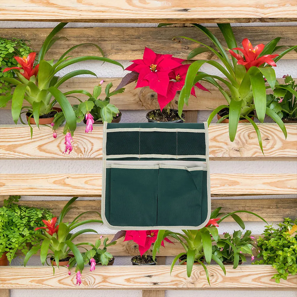 2Pcs Garden Apron Kneeler Combo with Tool Pouch Wide Application Gardening Tool Organizer Bag for Harvesting Planting Weeding