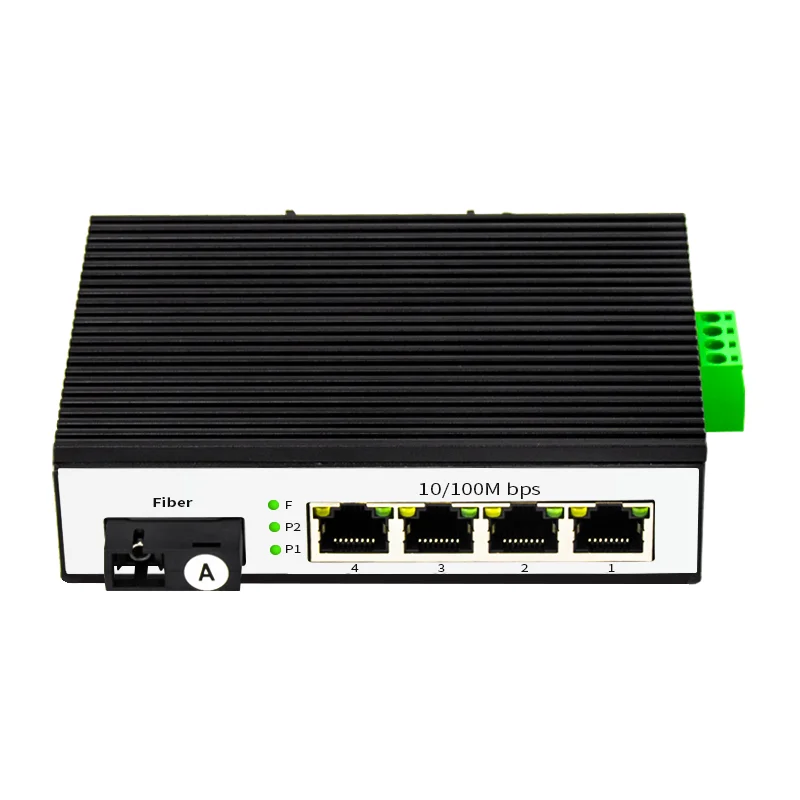 hit productIndustrial Ethernet POE Switch 4 Port and 1 Fiber Optical Din-rail 100Mbps Network Switches