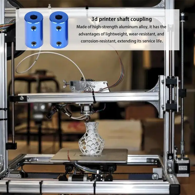ボアリジッドコネクターセットネジ、耐摩耗性、3Dプリンターシャフト接続、フレキシブル、アルミニウム合金、環境にやさしい、2個