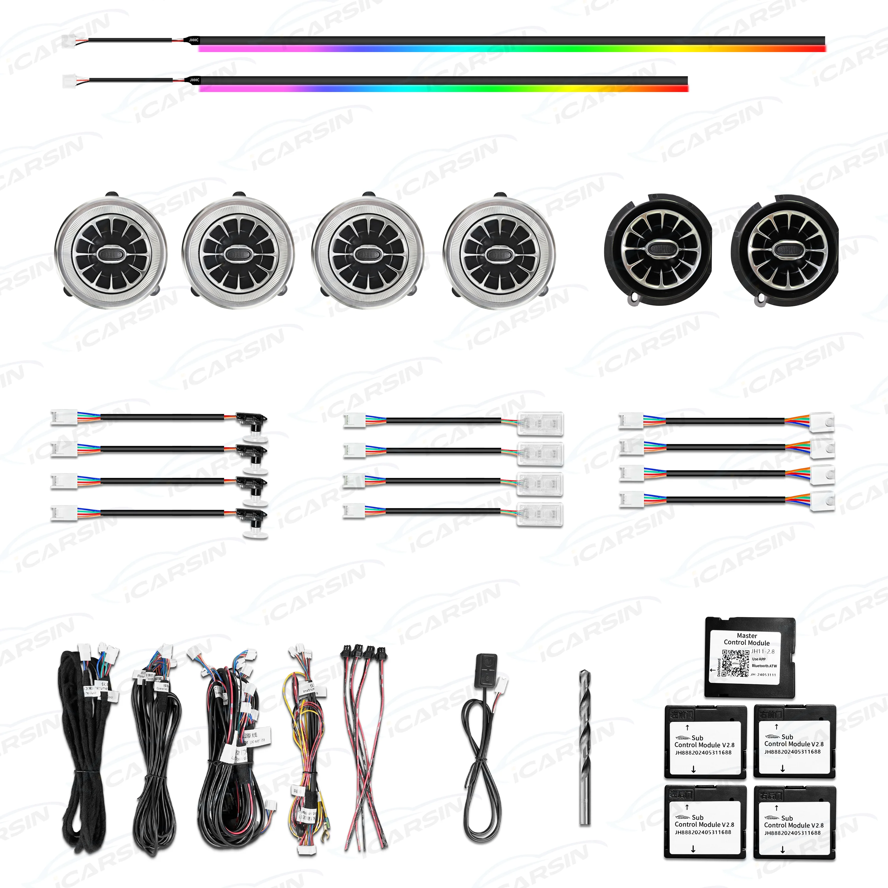 

Upgrade Symphony Light Emitting Diode Interior Ambient Light for JL 2017-2024 Atmospheric Strip Accessories Decoration