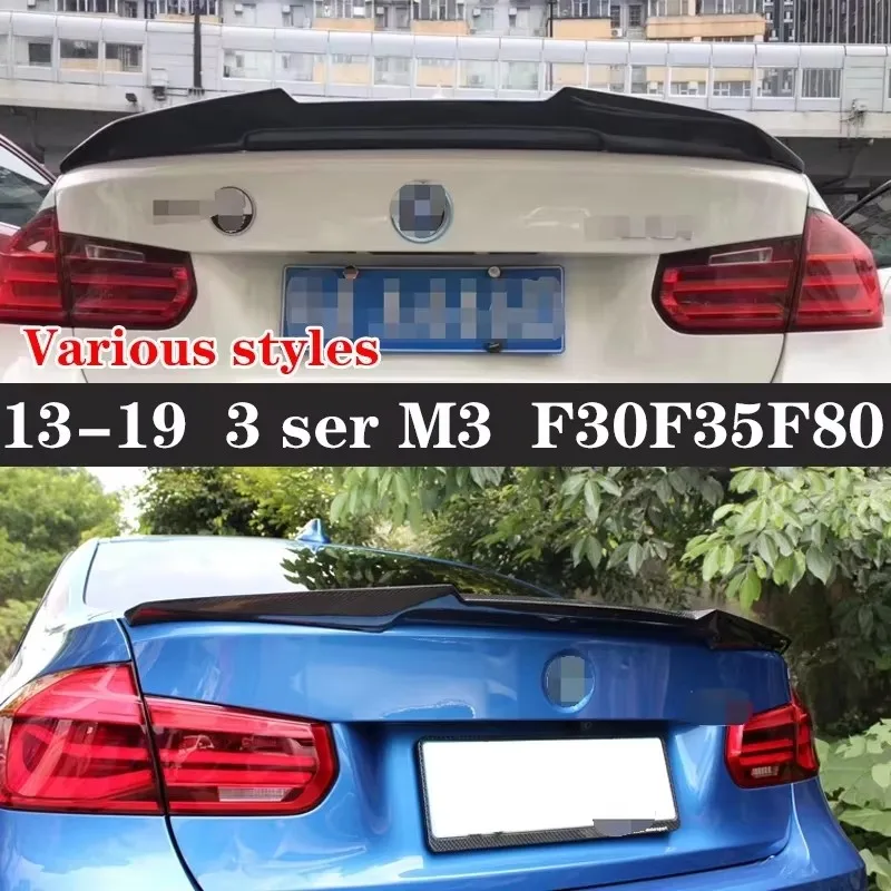 

For BMW 3 Series M3 F30 F80 2012-2018 Carbon Fiber Spoiler Shunt Rear Tail fins Car Wing Retrofit the rear wing Car Accessories