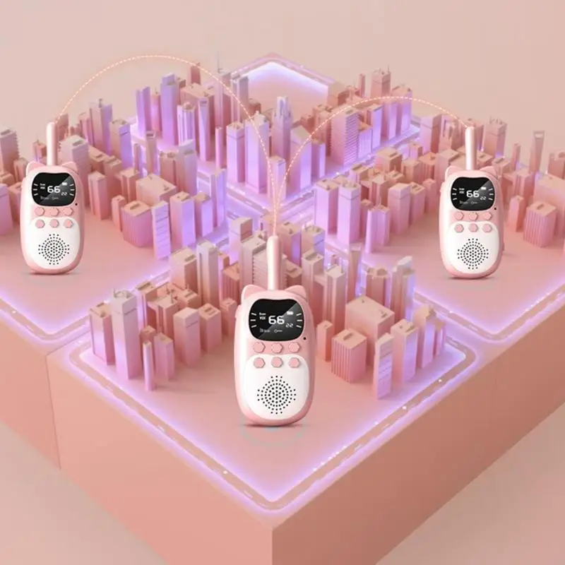 J2HD Brinquedo intercomunicação eletrônico infantil recarregável Walkie Talkie brinquedo presente aniversário 2 peças