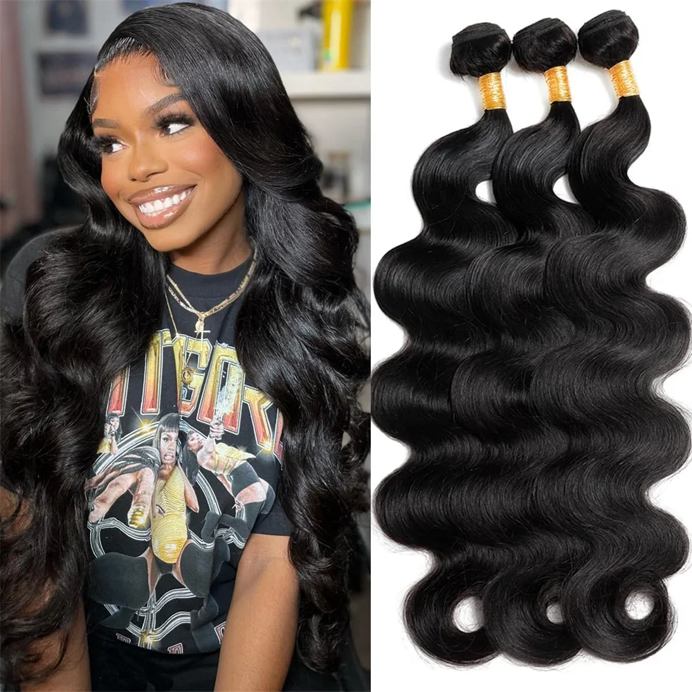 Body Wave Bundles Human Hair Brazilian Hair Extensions For Women 30 32 Inch Human Hair Bundles Brazilian Hair Weave Bundles