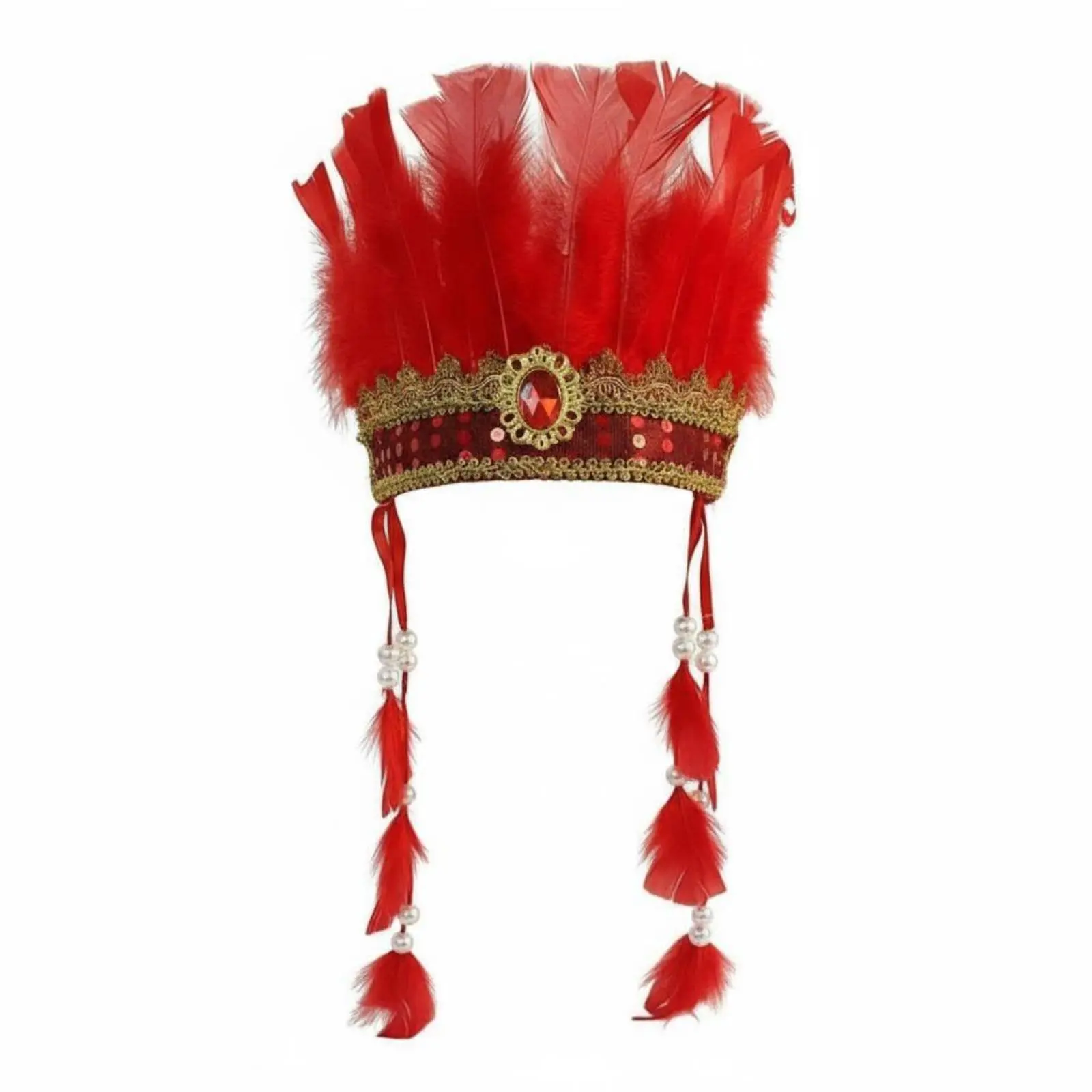 

Перьевой головной убор с блестками, карнавальный головной убор с перьями, красочный перьевой головной убор для выступлений, головной убор для девочек