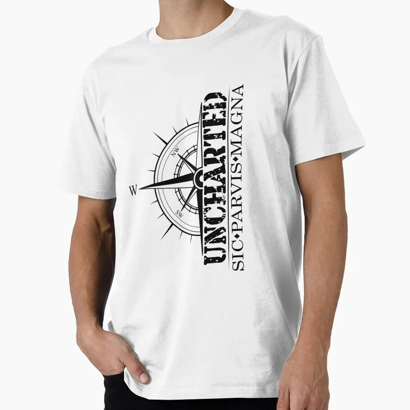 Sic Parvis Adventure Tours Uncharted Gift For Fans Gamer T Shirt Short Sleeve Video game Graphic Clothes All Size Tops S-6XL